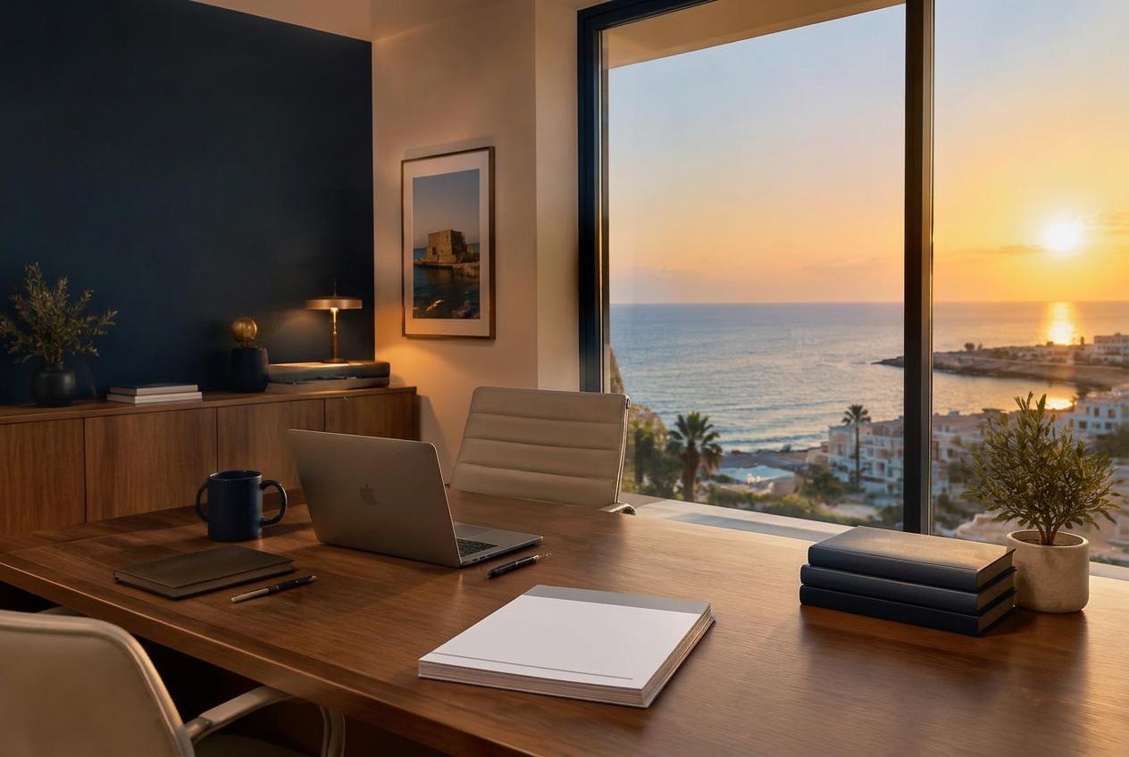 Office overlooking the sea